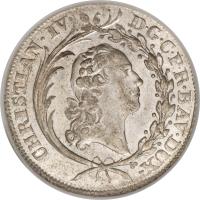 German States coin 20 Kreuzer - Christian IV (1765 - 1768) obverse obverse of 20 Kreuzer - Christian IV (1765 - 1768) coin with KM# 46 from German States.