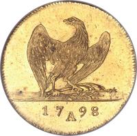 German States coin 1 Friedrich d'Or - Friedrich Wilhelm III - Trade Coinage (1797 - 1798) reverse reverse of 1 Friedrich d'Or - Friedrich Wilhelm III - Trade Coinage (1797 - 1798) coin with KM# 369 from German States. Inscription: 1798 A