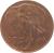 obverse of 1 Centesimo (1950) coin with KM# 1 from Somalia. Inscription: SOMALIA ROMAGNOLI