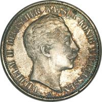 obverse of 2 Mark - Wilhelm II (1888) coin with KM# 511 from German States. Inscription: WILHELM II DEUTSCHER KAISER KÖNIG V. PREUSSEN A