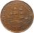 reverse of 1 Penny - George VI (1937 - 1947) coin with KM# 25 from South Africa. Inscription: SOUTH · AFRICA · 1937 · SUID-AFRIKA 1D.