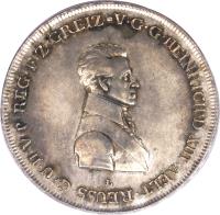 German States coin 1 Conventionsthaler - Heinrich XIII (1807 - 1812) obverse obverse of 1 Conventionsthaler - Heinrich XIII (1807 - 1812) coin with KM# 94 from German States.