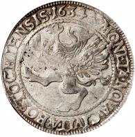 German States coin 1 Thaler - Ferdinand II (1633 - 1637) reverse reverse of 1 Thaler - Ferdinand II (1633 - 1637) coin with KM# 64 from German States.