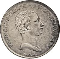 German States coin 2/3 Thaler - Ernst II Ludwig (1774 - 1776) obverse obverse of 2/3 Thaler - Ernst II Ludwig (1774 - 1776) coin with KM# 330 from German States.