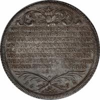 German States coin 1 Thaler - Friedrich II - Baptism Thaler (1692) reverse reverse of 1 Thaler - Friedrich II - Baptism Thaler (1692) coin with KM# 133 from German States. Inscription: WIE DU BIST ZU IESU KOMMEN DURCH DIE TAUFE LIEBES KIND WIE ER DICH HAT ANGENOMMEN UND GEWASCHEN VON DER SUND ALSO WOLL ER DICH BEWAHREN UND IM SE