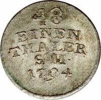 German States coin 1/48 Thaler - Karl August (1794 - 1814) reverse reverse of 1/48 Thaler - Karl August (1794 - 1814) coin with KM# 147 from German States.