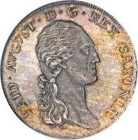 German States coin 1 Conventionsthaler - Friedrich August I/III (1806) obverse obverse of 1 Conventionsthaler - Friedrich August I/III (1806) coin with KM# 1053 from German States.