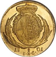 German States coin 1 Ducat - Friedrich August III - Trade Coinage (1791) reverse reverse of 1 Ducat - Friedrich August III - Trade Coinage (1791) coin with KM# 1030 from German States.