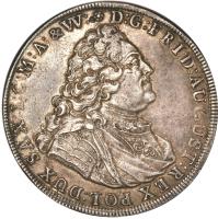 German States coin 1 Thaler - Friedrich August II (1734 - 1756) obverse obverse of 1 Thaler - Friedrich August II (1734 - 1756) coin with KM# 880 from German States.