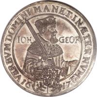 German States coin 2 Thaler - Johann Georg I - Protestant Reformation (1617) obverse obverse of 2 Thaler - Johann Georg I - Protestant Reformation (1617) coin with KM# 104 from German States.