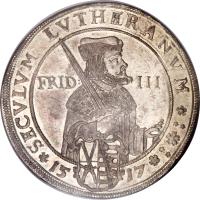 German States coin 2 Thaler - Johann Georg I - Protestant Reformation (1617) reverse reverse of 2 Thaler - Johann Georg I - Protestant Reformation (1617) coin with KM# 104 from German States.
