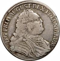 German States coin 1/3 Thaler - Friedrich August (1763) obverse obverse of 1/3 Thaler - Friedrich August (1763) coin with KM# 958 from German States.