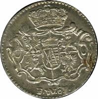 German States coin 1/48 Thaler - Friedrich August II (1734 - 1756) obverse obverse of 1/48 Thaler - Friedrich August II (1734 - 1756) coin with KM# 883 from German States.