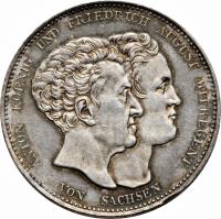 German States coin 1 Conventionsthaler - Anton - New Constitution (1831) obverse obverse of 1 Conventionsthaler - Anton - New Constitution (1831) coin with KM# 1133 from German States.