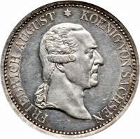 German States coin 1 Conventionsthaler - Anton - Death (1827) obverse obverse of 1 Conventionsthaler - Anton - Death (1827) coin with KM# 1111 from German States.