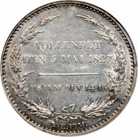 German States coin 1 Conventionsthaler - Anton - Death (1827) reverse reverse of 1 Conventionsthaler - Anton - Death (1827) coin with KM# 1111 from German States.