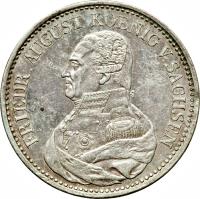 German States coin 1 Conventionsthaler - Friedrich August I (1824 - 1827) obverse obverse of 1 Conventionsthaler - Friedrich August I (1824 - 1827) coin with KM# 1096 from German States.
