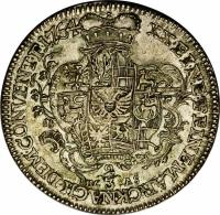 German States coin 2/3 Thaler - Christian Günther III (1764) reverse reverse of 2/3 Thaler - Christian Günther III (1764) coin with KM# 136 from German States. Inscription: XX.EINE.FEINE.MARCK.AN.CH.DEM.CONVENT.F.1764 2/3