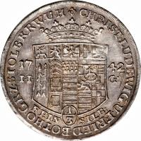 German States coin 1/3 Thaler - Christof Ludwig II & Friedrich Botho (1740 - 1758) obverse obverse of 1/3 Thaler - Christof Ludwig II & Friedrich Botho (1740 - 1758) coin with KM# 220 from German States.