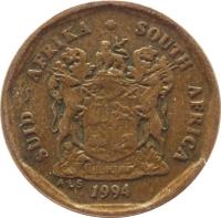 South Africa coin 10 Cents - SUID-AFRIKA - SOUTH AFRICA (1990 - 1995) obverse obverse of 10 Cents - SUID-AFRIKA - SOUTH AFRICA (1990 - 1995) coin with KM# 135 from South Africa. Inscription: SUID-AFRIKA · SOUTH AFRICA EX UNITATE VIRES ALS 1992