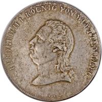 German States coin 1 Conventionsthaler - Friedrich I (1810) obverse obverse of 1 Conventionsthaler - Friedrich I (1810) coin with KM# 513 from German States.