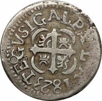 Honduras coin 2 Reales (1823) reverse reverse of 2 Reales (1823) coin with KM# 12.1 from Honduras. Inscription: TEGVSIGALPA LA 1823