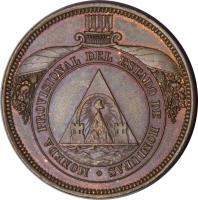 obverse of 4 Pesos (1862) coin with KM# Pn3 from Honduras.