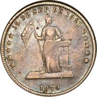 Honduras coin 50 Centavos (1879) reverse reverse of 50 Centavos (1879) coin with KM# 44 from Honduras.