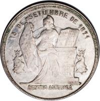 Honduras coin 50 Centavos (1908) reverse reverse of 50 Centavos (1908) coin with KM# 51a from Honduras.