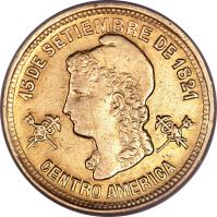 obverse of 5 Pesos (1883 - 1913) coin with KM# 53 from Honduras.