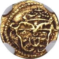 India coin 4 Xerafins - José I - Goa mint (1765 - 1774) obverse obverse of 4 Xerafins - José I - Goa mint (1765 - 1774) coin with KM# 148 from India.