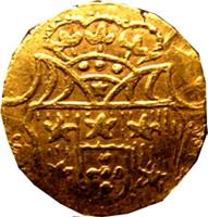 India coin 12 Xerafins - José I - Goa mint (1775 - 1780) obverse obverse of 12 Xerafins - José I - Goa mint (1775 - 1780) coin with KM# 164 from India.