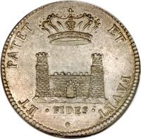 Italian States coin 1 Tollero - Cosimo III (1707 - 1723) reverse reverse of 1 Tollero - Cosimo III (1707 - 1723) coin with KM# 35 from Italian States. Inscription: ET PATET ET FAVET