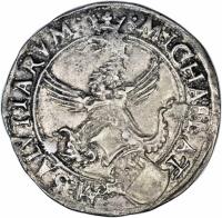 Italian States coin 1 Cornuto - Michele Antonio Carmagnola (1504 - 1528) obverse obverse of 1 Cornuto - Michele Antonio Carmagnola (1504 - 1528) coin with MB# 45 from Italian States. Inscription: MICHAEL. ANT. - M. SALVTIAR.