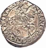 Italian States coin 1 Cavalotto - Ludovico II Carmagnola (1475 - 1504) reverse reverse of 1 Cavalotto - Ludovico II Carmagnola (1475 - 1504) coin with MB# 16 from Italian States. Inscription: SANCT. CONSTANTIVS.