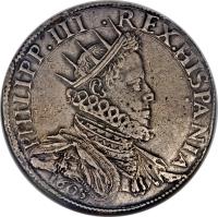 Italian States coin 1 Ducatone - Felipe III (1602 - 1608) obverse obverse of 1 Ducatone - Felipe III (1602 - 1608) coin with KM# 3 from Italian States.