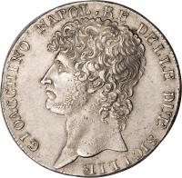 obverse of 12 Carlini - Joachim Murat (1809 - 1810) coin with KM# 250 from Italian States.