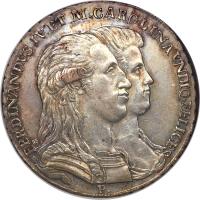 Italian States coin 1 Piastra - Ferdinando IV - Return of Ferdinand IV to Naples (1791) obverse obverse of 1 Piastra - Ferdinando IV - Return of Ferdinand IV to Naples (1791) coin with KM# 213 from Italian States.
