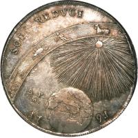 Italian States coin 1 Piastra - Ferdinando IV - Return of Ferdinand IV to Naples (1791) reverse reverse of 1 Piastra - Ferdinando IV - Return of Ferdinand IV to Naples (1791) coin with KM# 213 from Italian States.