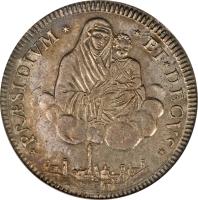 reverse of 1 Scudo (1796 - 1797) coin with KM# 340 from Italian States. Inscription: PRAESIDIVM*ET*DECVS*