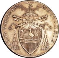 Italian States coin 1 Scudo - Gregory XVI - Sede Vacante (1829) obverse obverse of 1 Scudo - Gregory XVI - Sede Vacante (1829) coin with KM# 1303 from Italian States.