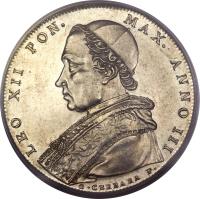 obverse of 1 Scudo - Leo XII (1825 - 1826) coin with KM# 1297 from Italian States.