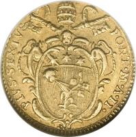 Italian States coin 1 Zecchino - Pius VI (1776 - 1784) obverse obverse of 1 Zecchino - Pius VI (1776 - 1784) coin with KM# 1046 from Italian States.