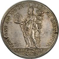 Italian States coin 1 Piastra - Alexander VIII (1690 - 1691) reverse reverse of 1 Piastra - Alexander VIII (1690 - 1691) coin with KM# 528 from Italian States.