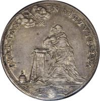 reverse of 1/2 Piastra - Innocent XII (1697 - 1698) coin with KM# 601 from Italian States.