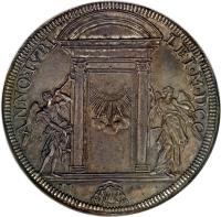 reverse of 1 Piastra - Innocent XII - Holy Door (1700) coin with KM# 649 from Italian States.