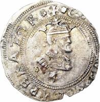 Italian States coin 4 Tari - Carlo V (1555 - 1556) obverse obverse of 4 Tari - Carlo V (1555 - 1556) coin with MB# 83 from Italian States. Inscription: + CAROLVS. V. IMPERATOR.