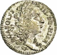 Italian States coin 2 Tari - Carlo III (1721) obverse obverse of 2 Tari - Carlo III (1721) coin with KM# 107 from Italian States. Inscription: CAROLVS. - III. D G. HISP. ET