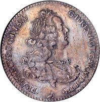 obverse of 1 Francescone - Francis I (1748 - 1758) coin with C# 8b from Italian States. Inscription: · FRANCISCVS · D · G · R · I · S · A · G · HIER · REX · LOTH · BAR · M · D · ETR ·