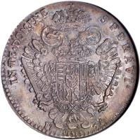 Italian States coin 1 Francescone - Francis I (1748 - 1758) reverse reverse of 1 Francescone - Francis I (1748 - 1758) coin with C# 8b from Italian States. Inscription: · IN · TE · DOMINE SPERAVI ·